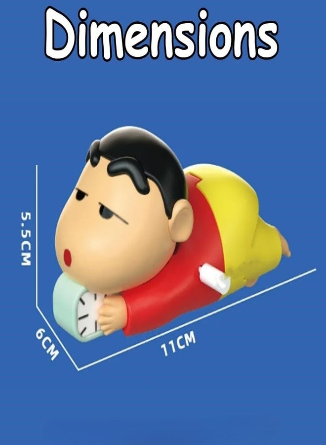 PARSPAR Cute Shinchan Crawling Toy for Toddlers and Kids - Key Operated Wind-Up Moving Action Figure, Fun Baby Crawling Cartoon Toy, Shinchan Collectible Gift for Kids - Image 3